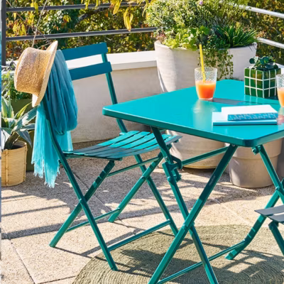Chaise de jardin Greensboro pliable vert opale – Hespéride