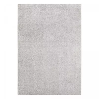 Tapis salon et chambre tissé motif uni ALEGRIA, gris