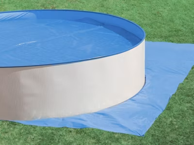 Tapis de sol bleu Toi SWIMLUX piscine hors-sol ronde O 3.6m