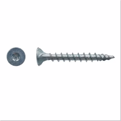 500 Vis Bois FX5 Tête Fraisée Torx F/Total 4 x 45 mm – Zingué blanc – D-Work