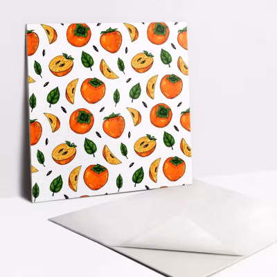 Carreaux vinyle Tulup 30×30 cm Fruits et légumes 9 pcs