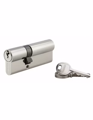 Cylindre de serrure double entrée SA, 30x50mm, anti-arrachement, nickel, 3 clés – THIRARD