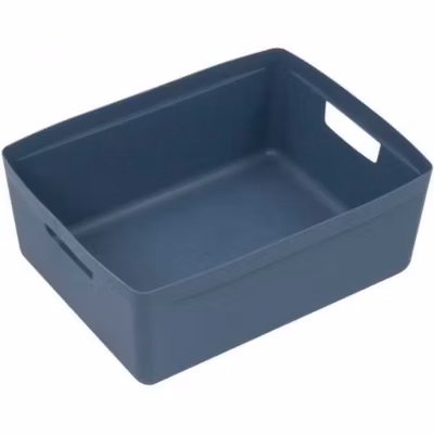Bac de rangement avec poignées 20 litres – Bleu