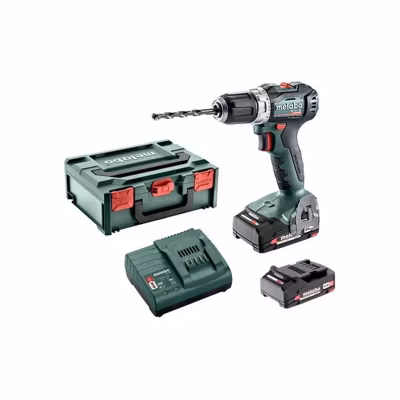 Perceuse visseuse brushless sans fil 18V 55Nm mandrin 13mm+ 2 batteries 2Ah + chargeur + Metabox145 – METABO – BS 18 L BL