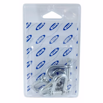Manille zinguée diam 10 MM, Blister de 5 pièces