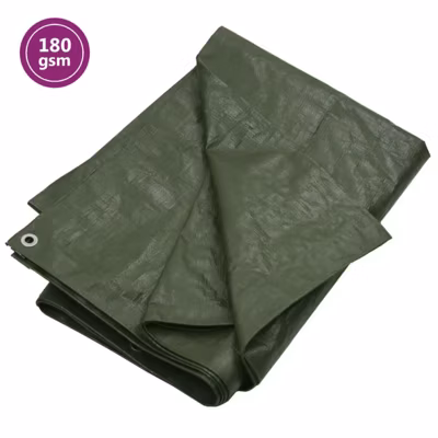Bâche 180 g m² 3×3 m Vert PEHD