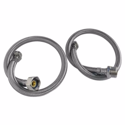 Somatherm For You – Lot de 2 flexibles sanitaires – Male 1/2  écrou tournant 1/2  – 300mm – DN8