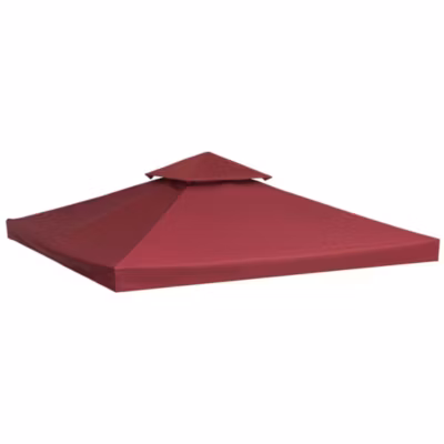 Toile de rechange pour pavillon tonnelle tente 3 x 3 m polyester haute densité 180 g/m² bordeaux