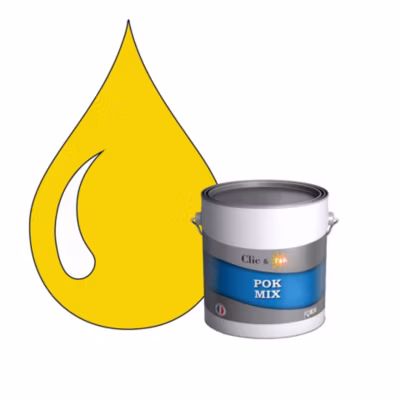 POK MIX : Peinture Meuble Satinée Multi-supports Intérieur – 3L – RAL 1021 – Jaune Colza – Clic & Pok