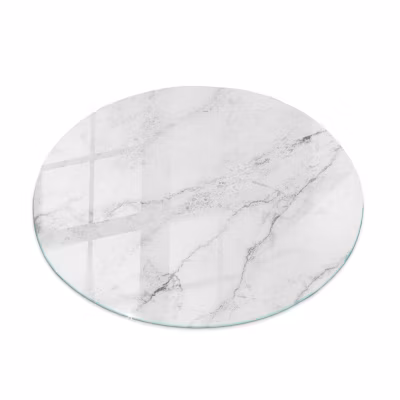 Dessus de table en verre trempé Wallfluent fi80 cm Motif de surface en marbre