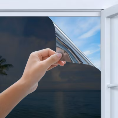 Film adhésif miroir privatif pour fenêtre au mètre – Anti-Regard Anti-UV Anti-Chaleur – 90cmx20m