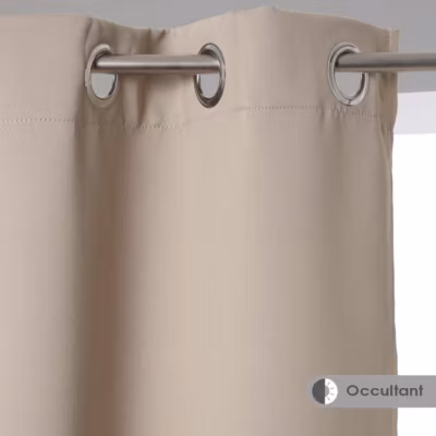 Rideau occultant – beige – 140×260 cm – Atmosphera