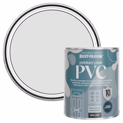Peinture Grise pour Portes et Fenêtres en PVC, Finition Brillante – RUST-OLEUM – Gris Papier 750ml