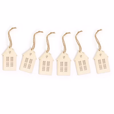 Décorations de Noël en bois – 6 maisons