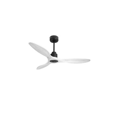 Tenerife Ring – Super destratificateur et ventilateur DC 132 cm  Gris basalte pales bois blanc sans Lumière 25 à 35 m²