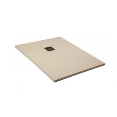 Receveur de Douche 70X110 cm Ligne Vulcano Fin Blanc Perle Ral 1013 en Résine Synthétique et Poudre de Marbre  – FRASCIO