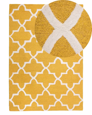Tapis SILVAN Jaune 140 x 200 cm Laine