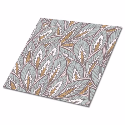 Carreaux vinyle Tulup 30×30 cm Motif floral oriental 9 pcs