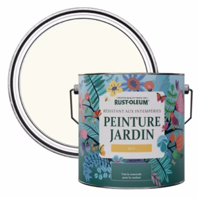 Peinture Blanche pour Jardin et terrasse, Finition Mate – RUST-OLEUM – Blanc antique 2,5 L