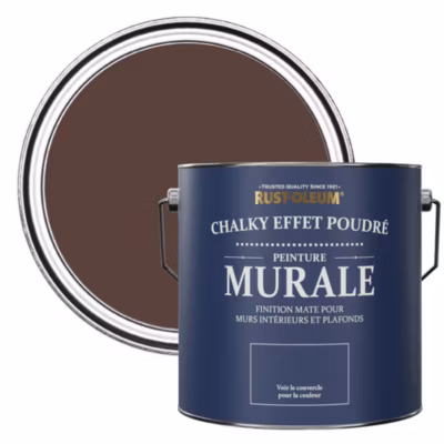 Peinture Rouge pour Murs et Plafonds mat profond Chalky – RUST-OLEUM – Valentina 2,5L