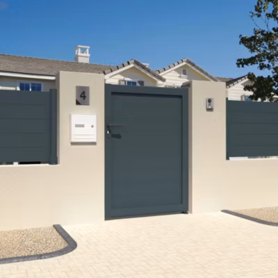 Portillon plein L 1000 x H 1715 mm (Gris anthracite RAL7016)