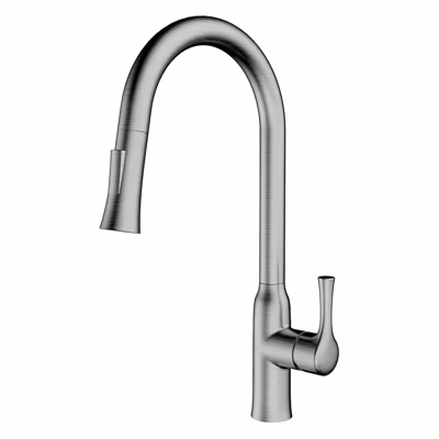 Robinet de cuisine 1812501-U en laiton couleur nickel brossé collection Eas