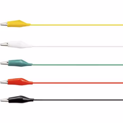 VOLTCRAFT KS-630/0.1 Set de 10 cordons de mesure avec pinces crocodile isolées – 0,63 m