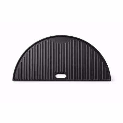 Demi-plaque de cuisson en fonte réversible Patton pour barbecue kamado – 46,5 x 22,5 cm