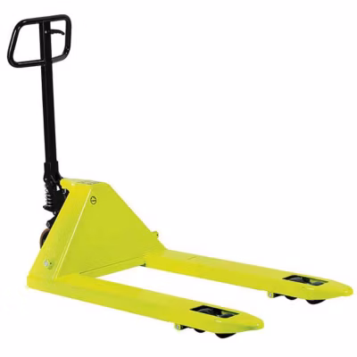 Transpalette manuel vert avec galets, à fourches 1150×685 mm avec capacité 2,5 tonnes – Marchandises fragiles – TEB45AVY100