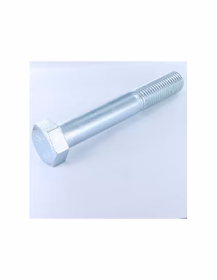 Corps de boulon filetage partiel Tête hexagonale TH M24X220 Classe 8.8 Acier zingué blanc – 1 pièce
