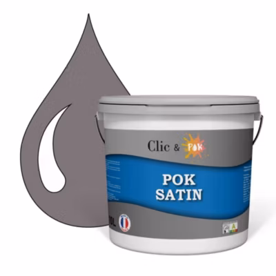 Peinture murs intérieurs satinée- Cuisine & Salle de bain POK SATIN – Violet marroné 100m² – 10L