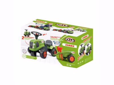 Porteur enfant tracteur Claas avec remorque 1 à 3 ans – Falk