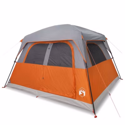 Tente de cabine familiale 6 personnes orange imperméable vidaXL