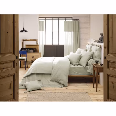 Housse de couette « Gaïa » toutes dimensions « Gaze de Coton » – Gaïa Vert d&rsquo;Eau – Housse de couette 240 x 220 cm