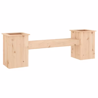 Banc avec jardinières 184,5×39,5×56,5 cm bois massif de pin vidaXL