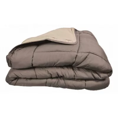 Couette chaude Bicolore Gamme Microfibre « Cocoon Non feu – Norme NF EN ISO 12952 » toutes dimensions Toison d&rsquo;or – Cocoon Taupe Lin