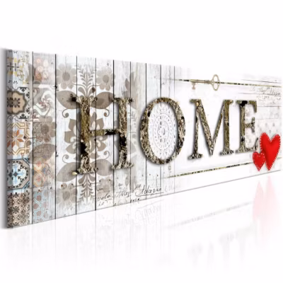 Tableau Vintage Stylish Home 135×45 cm