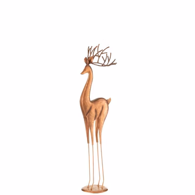 Cerf en métal cuivre 19×13.5×71 cm