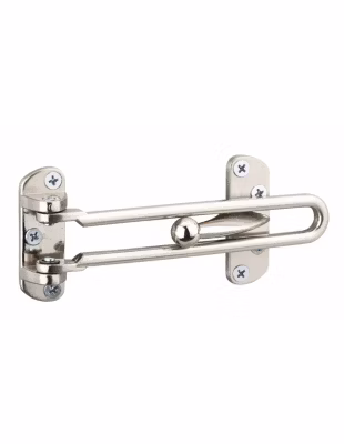 Entrebâilleur pour porte d&rsquo;entrée, taquet d&rsquo;arrêt, 145mm, nickelé – THIRARD