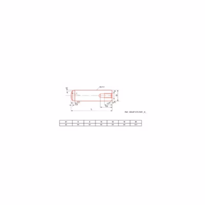 Goupille cylindrique taraudée brut DIN 7979 6X20 boîte de 25 – ULTIMA – GOUPCYLTAR6X20