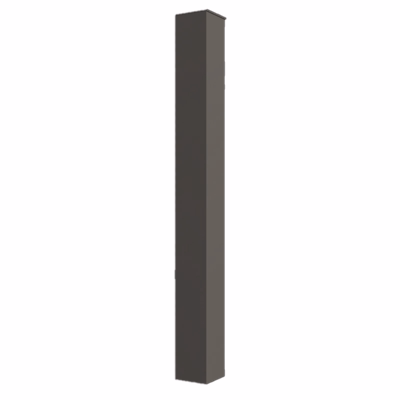 Poteau support aluminium sur platine H1300 mm Dimension poteaux 120 mm x 120 mm Couleurs Gris quartz (RAL 7039)