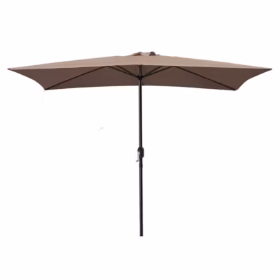Parasol droit rectangulaire coloris Taupe 180gr Protection UV50+ – Longueur 300 x Largeur 200 x Hauteur 245 cm
