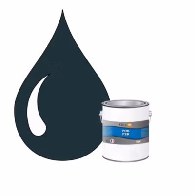 Peinture fer antirouille – Laque extérieure Semi-Brillante POK FER – 1L – RAL 5001 – Bleu Vert