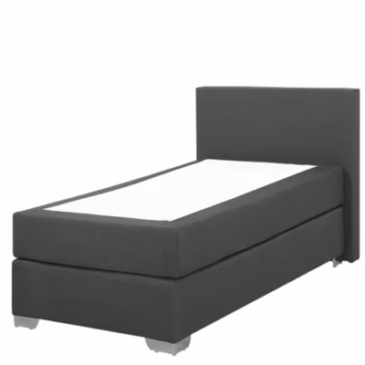 Lit Boxspring Tissu PRESIDENT 90 x 200 cm Gris foncé