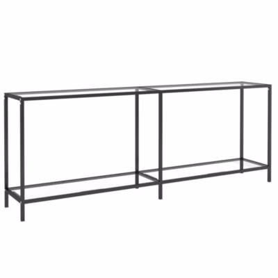 Table console Transparent 200x35x75,5 cm Verre trempé vidaXL