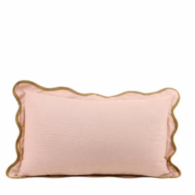 Coussin beige contour vagues 40x60cm