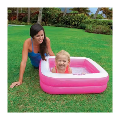 Piscine gonflable enfant INTEX carre 85 x 85 x 23 cm fond gonflable couleur aleatoire