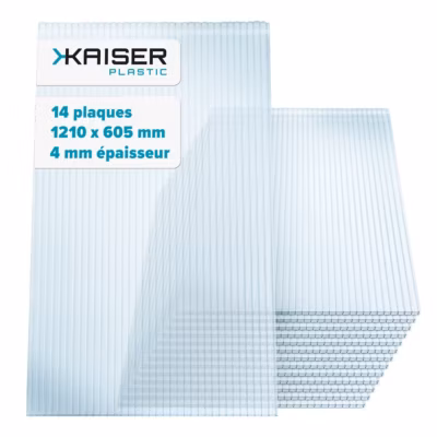 Plaque polycarbonate 4mm – 605 x 1210 mm – lot de 14 plaques