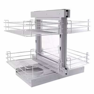 KuKoo Paniers Métalliques d Angle Coulissants – Côté Gauche