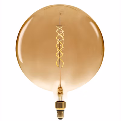 Ampoule LED Globe ambrée – filament torsadé E27 D30 cm – Atmosphera